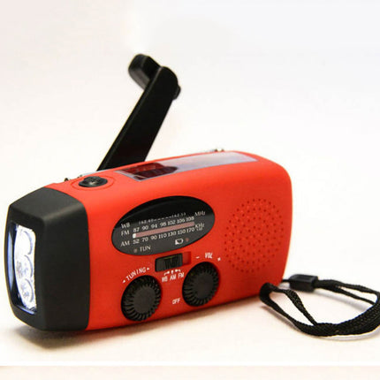 Solar nødradio, USB lader og lommelykt