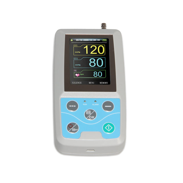 CE FDA Ambulatorisk blodtrykksmåler 24-timers NIBP Holter ABPM50 3 mansjetter PC-programvare