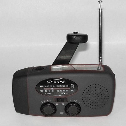 Solar nødradio, USB lader og lommelykt